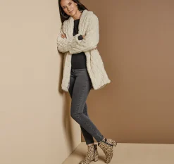 Cable Faux-Fur Coat