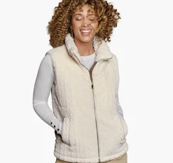 Cable Faux-Fur Vest