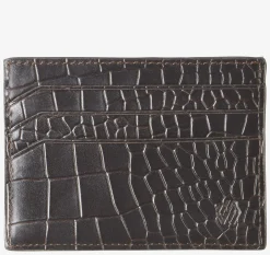 Croc-Embossed Weekender Card Wallet