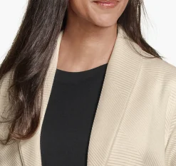 Diagonal Quilted Shawl-Collar
