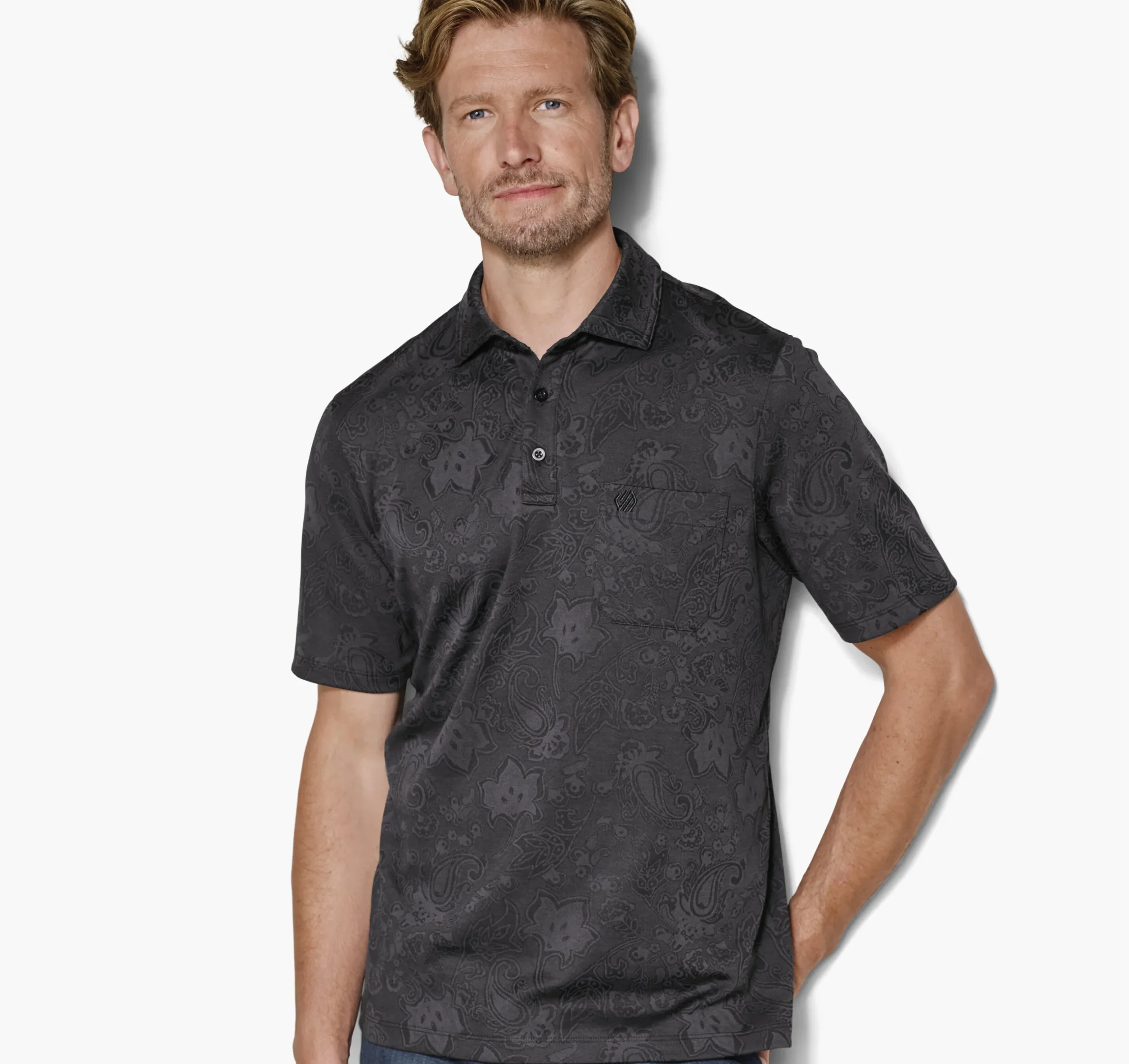 Evans Jacquard Polo