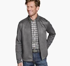 Faux-Suede Full-Zip
