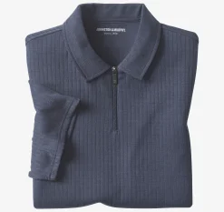 Finn Ribbed Zip Polo