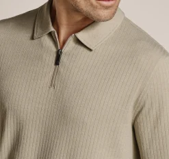 Finn Ribbed Zip Polo