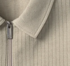 Finn Ribbed Zip Polo