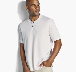 Gavin Zip Jacquard Polo
