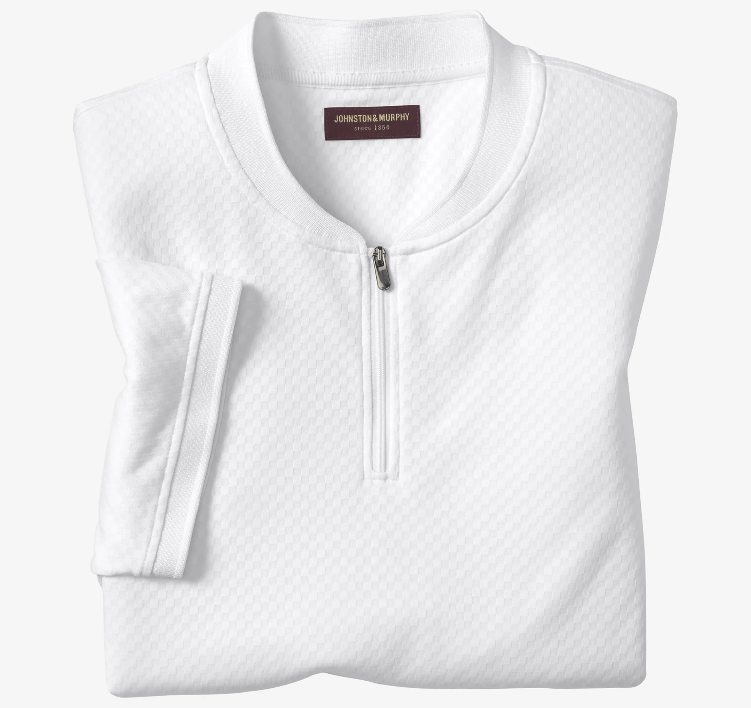 Gavin Zip Jacquard Polo