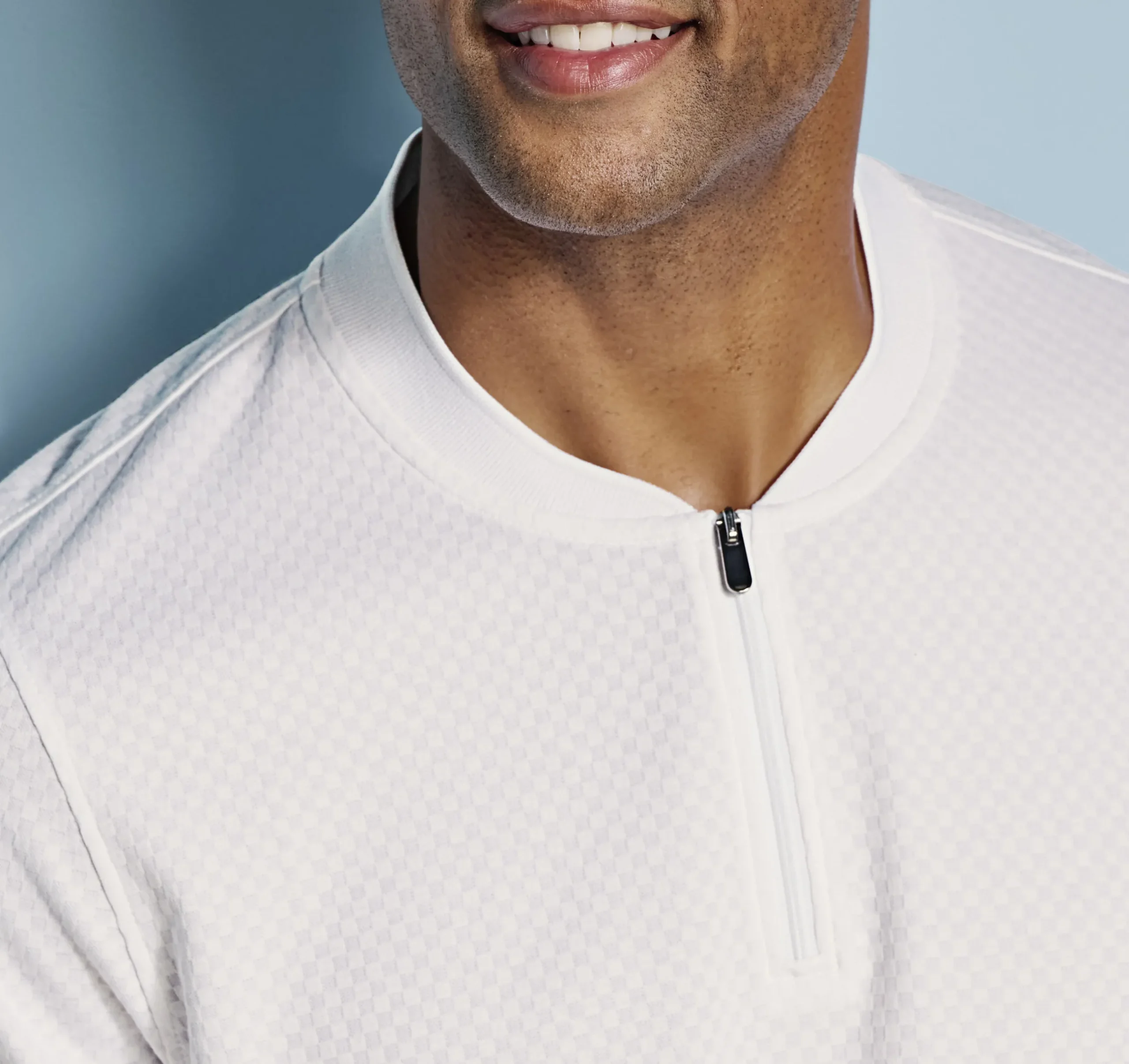 Gavin Zip Jacquard Polo