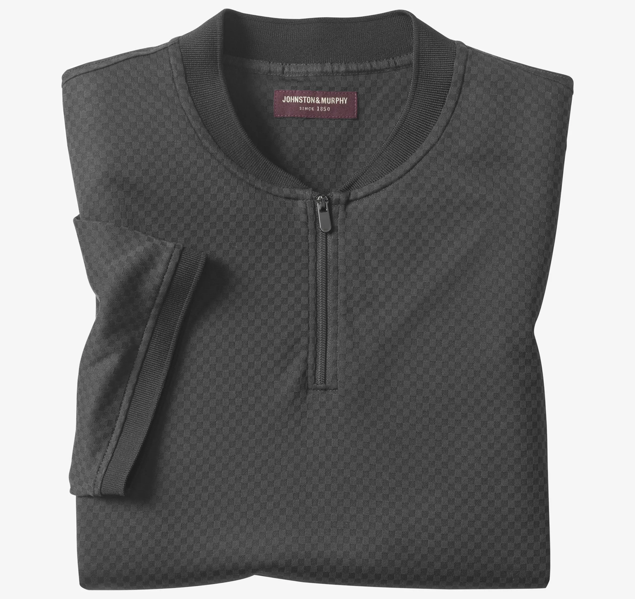 Gavin Zip Jacquard Polo