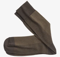 Herringbone Panel Socks