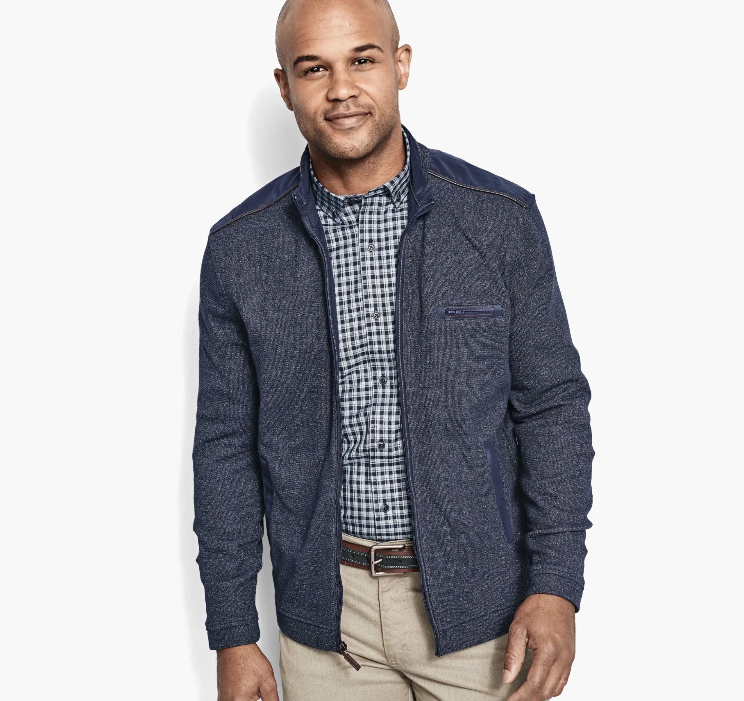 Melange Knit Full-Zip