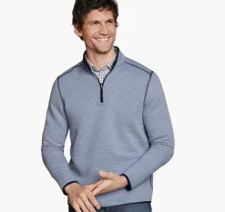 Reversible Channel-Quilted Quarter-Zip