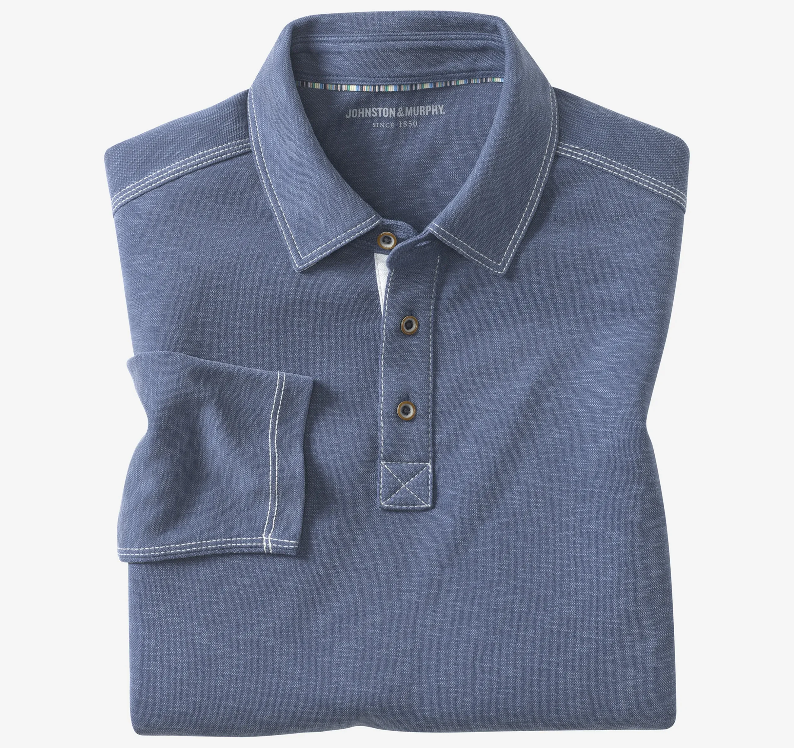 Vintage Slub Long-Sleeve Polo