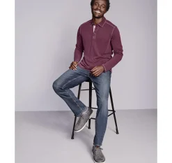 Vintage Slub Long-Sleeve Polo