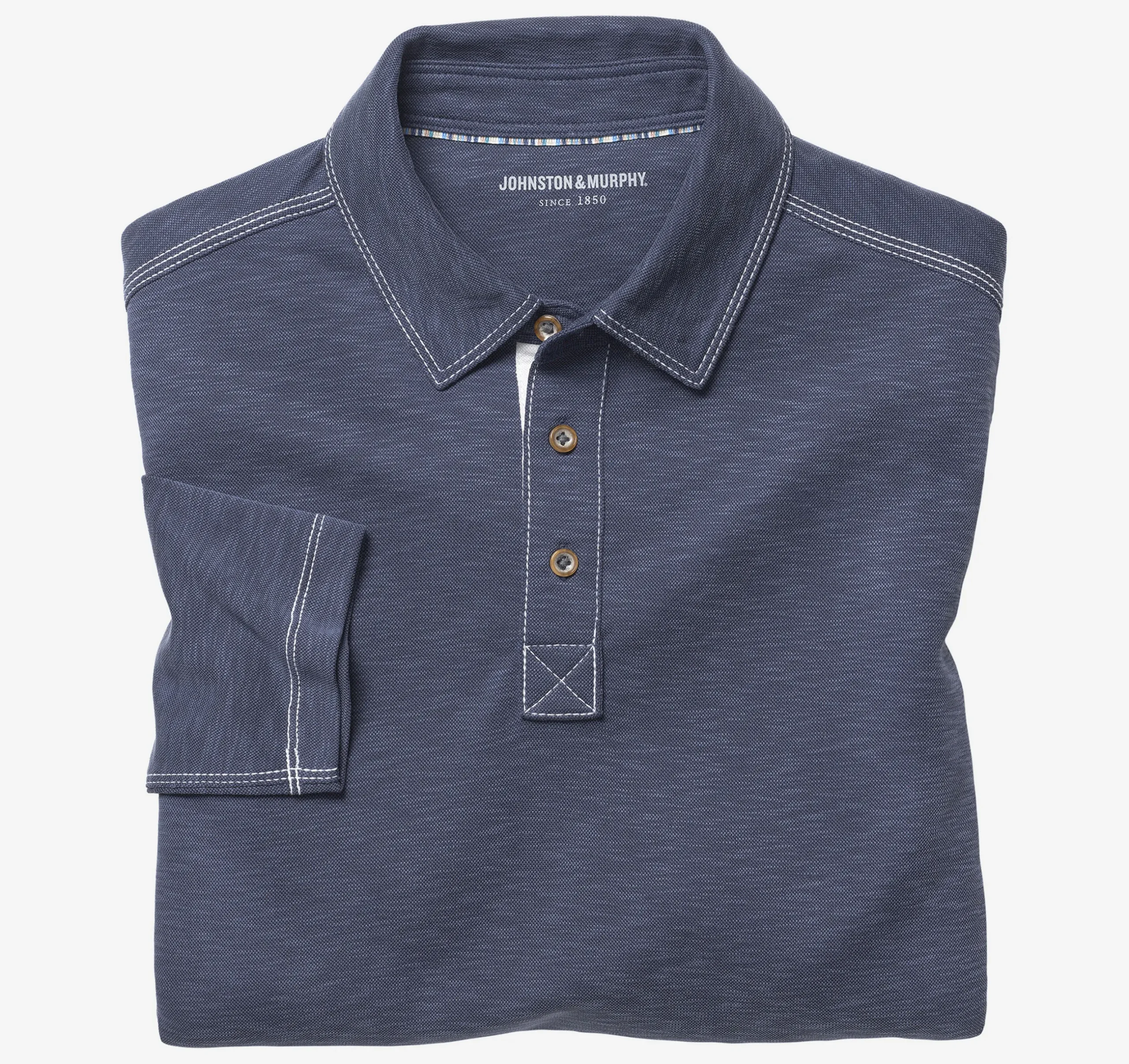 Vintage Slub Long-Sleeve Polo