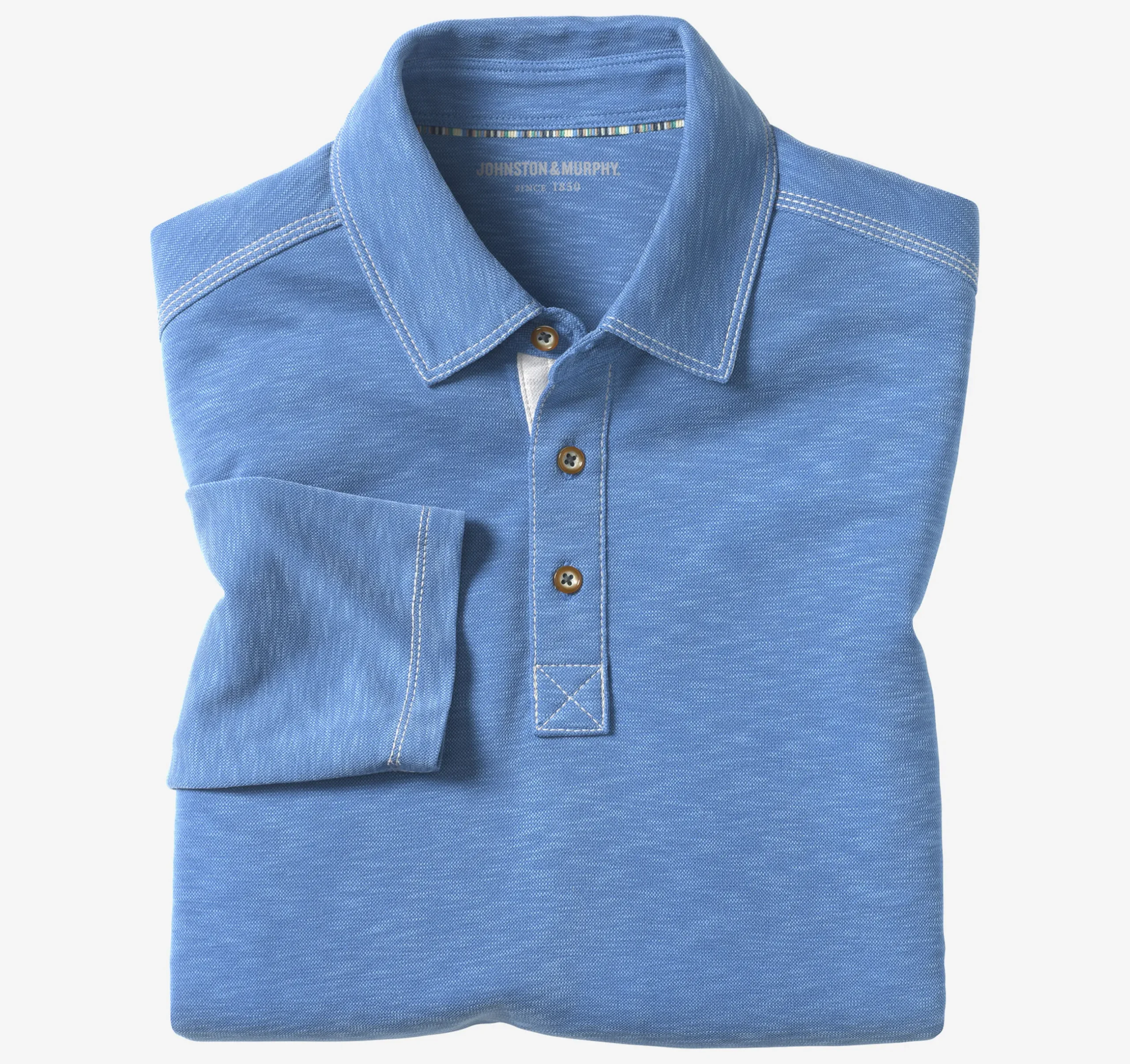 Vintage Slub Long-Sleeve Polo