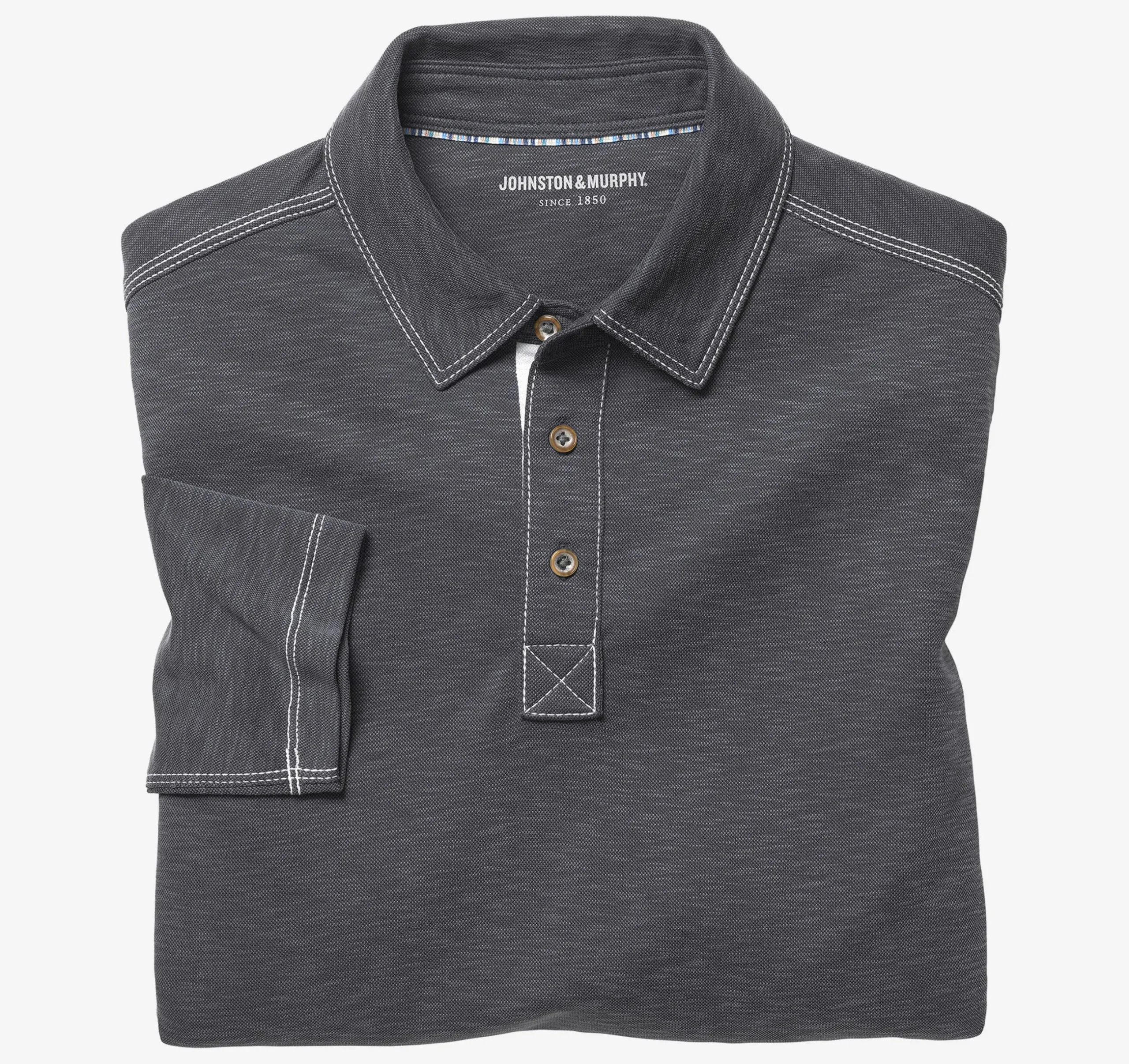 Vintage Slub Long-Sleeve Polo
