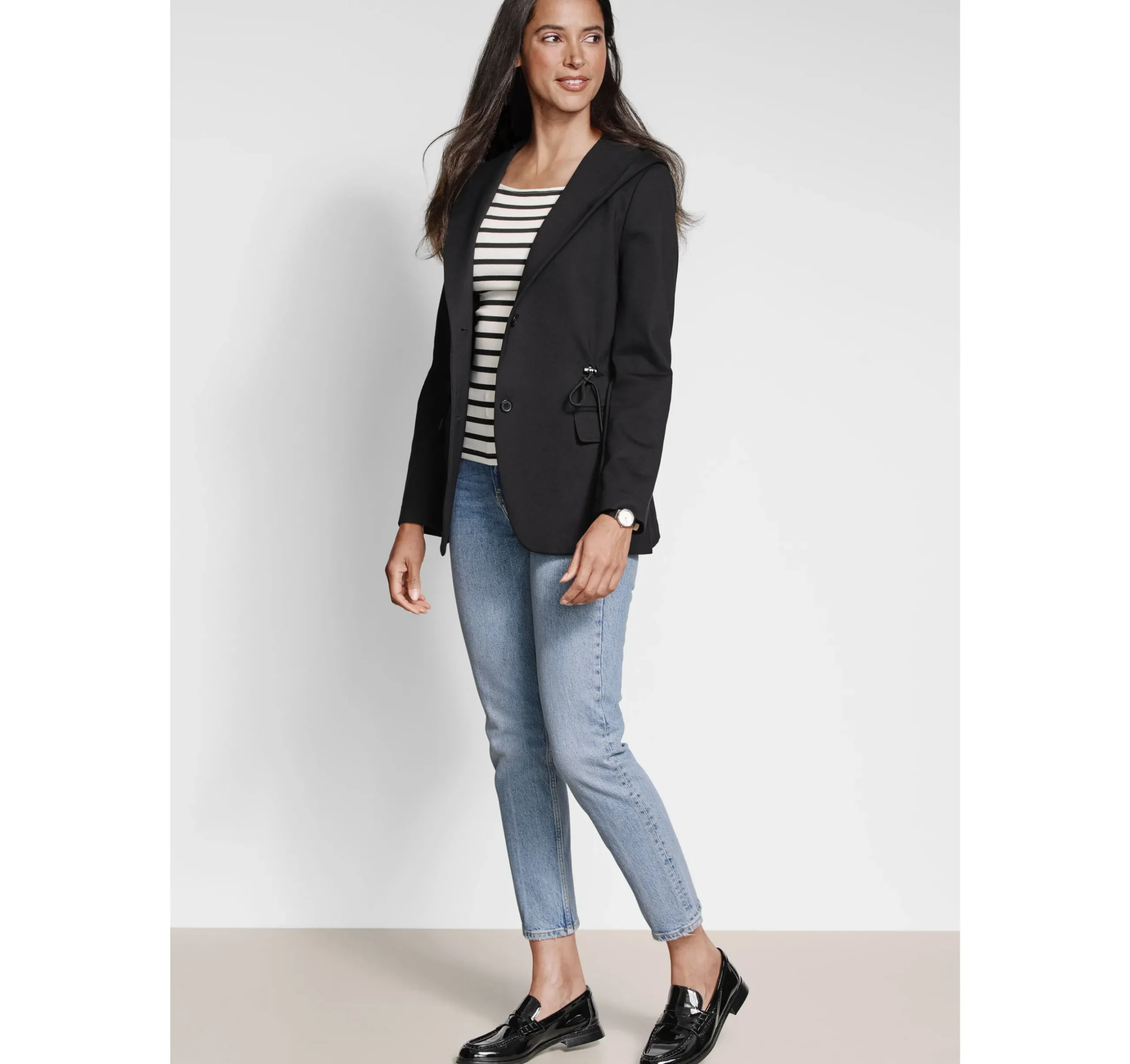 XC Flex® Shawl-Collar Blazer with Hood